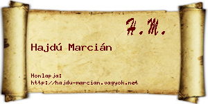 Hajdú Marcián névjegykártya